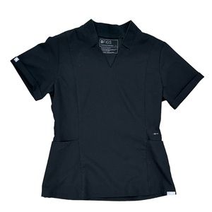 Figs Women’s Inala Slim Scrub Top Black Size S
